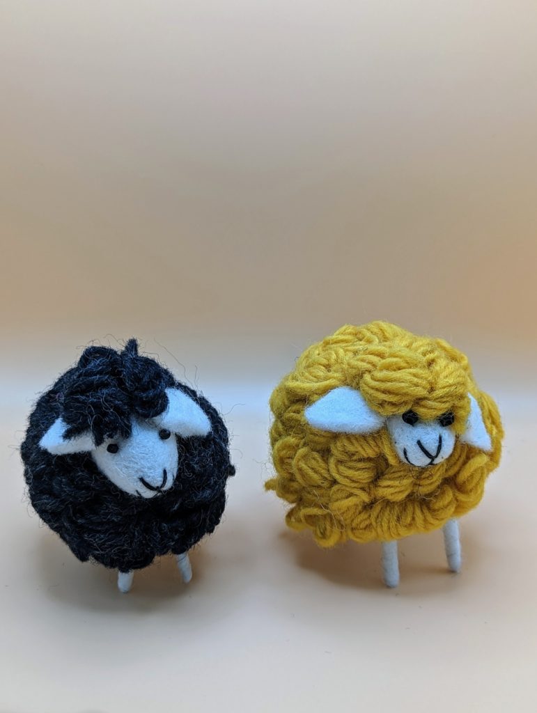Sheep Couple - Black and Yellow