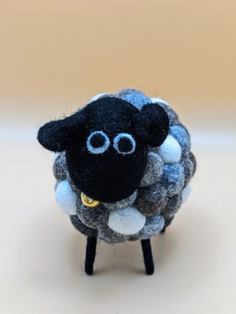 Woolen Puffed Sheep - Grey